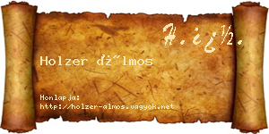Holzer Álmos névjegykártya